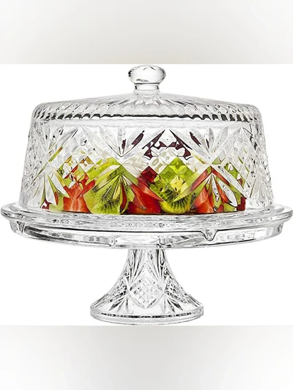 Godinger Silver Art CoDublin Crystal 4 in 1 Domed Cake Stand.